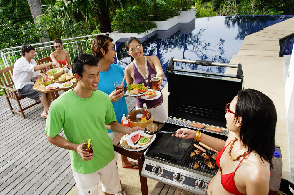 cooking by the pool